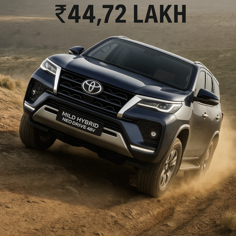 न्यू Toyota Fortuner mild-hybrid (Neo Drive 48v) लॉन्च